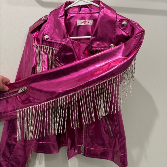 Pink Metallic Fringe Jacket - Picture 11 of 12